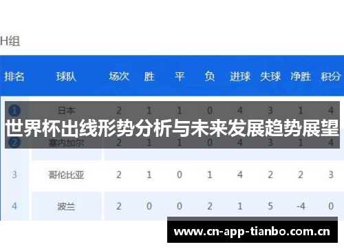 世界杯出线形势分析与未来发展趋势展望
